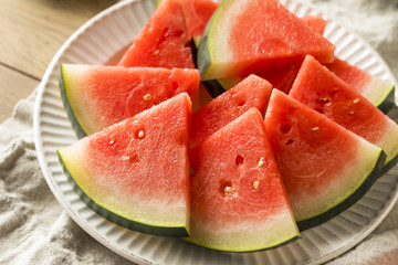 Raw Pink Organic Seedless Watermelon Slices