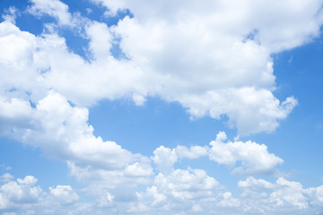 Obraz na płótnie Canvas white clouds blue sky