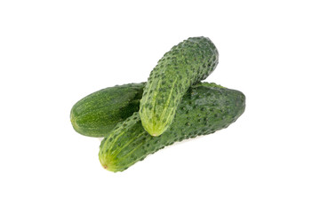 cucumbers on a white background