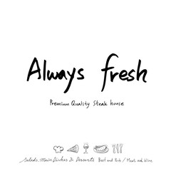 음식점 포스터 / 손으로 그린 식당 그림