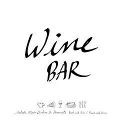 Obraz premium 음식점 포스터 / 손으로 그린 식당 그림