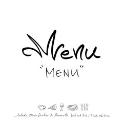 음식점 포스터 / 손으로 그린 식당 그림