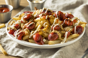 Homemade Peruvian Salchipapa Fries