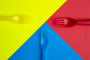 Colorful curtley fork set