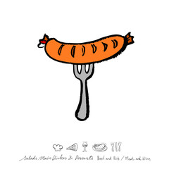 음식점 포스터 / 손으로 그린 식당 그림