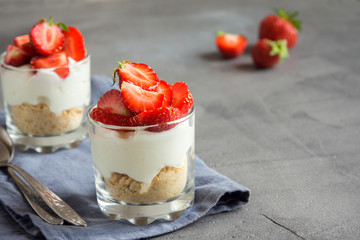 Strawberry trifle mini dessert
