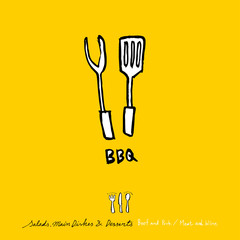 음식점 포스터 / 손으로 그린 식당 그림