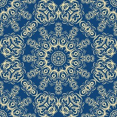 Decorative wallpaper for interior design. Modern geometric floral ornament. Seamless vector illustration