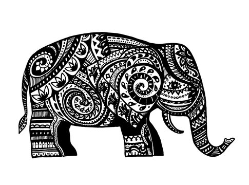 Ethnic ornamented elephant