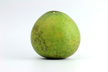 pomelo, green pomelo fruit grapefruit peel rotten isolated on white background