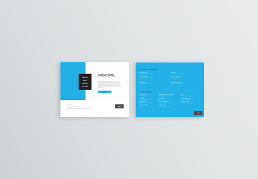 Blue and White Brochure  Layout