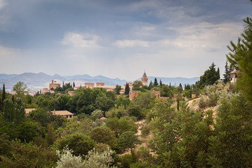 Fototapeta na wymiar Alhambra in Spain's Granada during the summer season