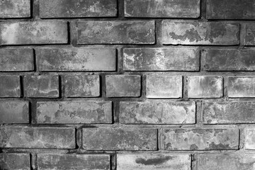 Old of concrete black and white color blocks wall texture background