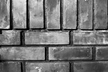 Old of concrete black and white color blocks wall texture background
