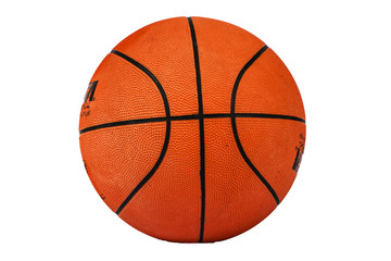 Basketball ball textured isolated on white background. Basketball on a white background. Ball for basketball.
