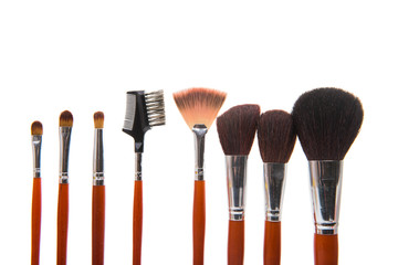 makeup brushes isolated