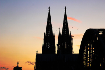 Naklejka premium Kölner Dom Silhouette
