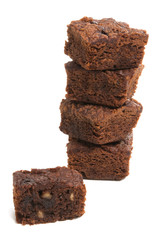 american chocolate brownie pie isolated
