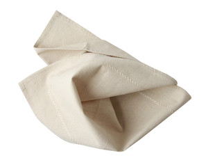 Crumpled kitchen towel  isolated.