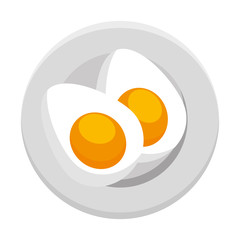 delicious boiled eggs menu vector illustration design