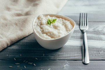 Arroz de leite - rice with milk - typical salty recipe from the Brazilian Northeast