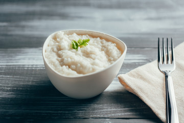 Arroz de leite - rice with milk - typical salty recipe from the Brazilian Northeast