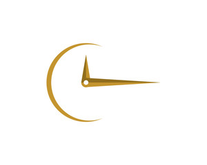 Obraz na płótnie Canvas business clock logo template vector icon