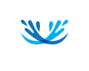 Naklejka na ściany i meble splash Water, Wave symbol and icon Logo Template vector