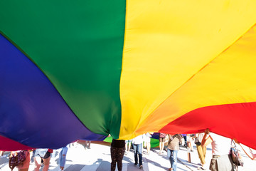 giant rainbow flag