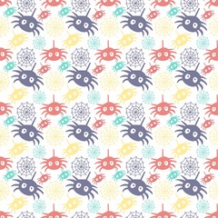 helloween spider icon seamless pattern