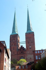 Obraz premium Church St. Mary Marienkirche in Lübeck, Germany
