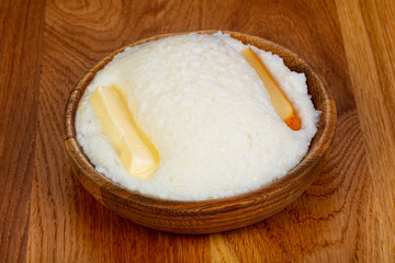 Polenta vegetarian cuisine