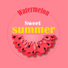 Summer Sale banner Watermelon icon
