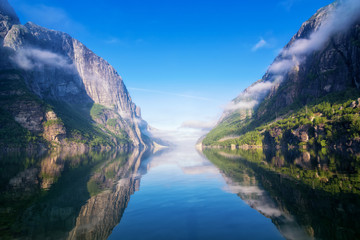 Naklejka na ściany i meble the Norwegian Lysefjord, a beautiful landscape