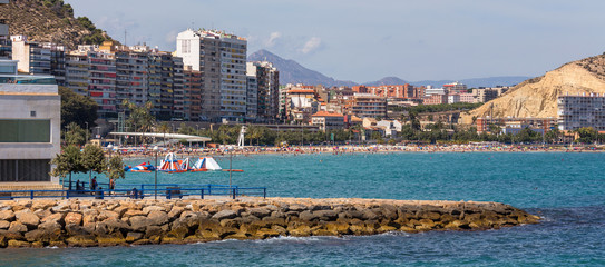 Fototapeta premium alicante spain beach front view