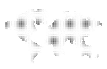 Fototapeta na wymiar World map point dots composition, representing the global on white, Global network connection, international meaning, tourism. Map digital design
