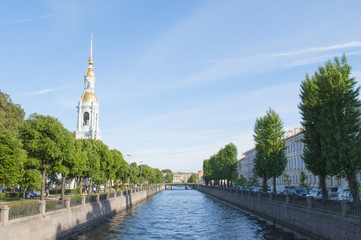 The Griboedov Channel view in Saint Petersburg Russia