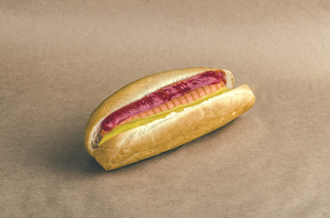 Hot dog. Retro style