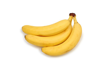 ripe bananas on white background
