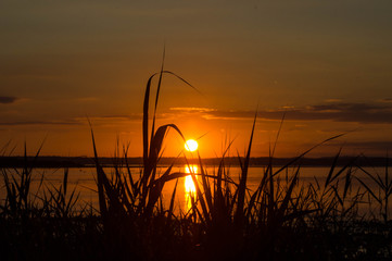 Wundervoller Sonnenuntergang am Chiemsee