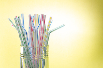 Plastic Straws in a Glass