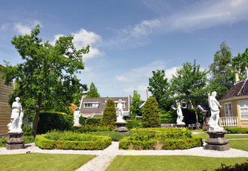 Garden sculptures in the landscape design of the garden or the Park.
