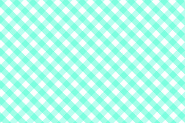 Aqua Gingham pattern. Texture from rhombus/squares for - plaid, tablecloths, clothes, shirts, dresses, paper, bedding, blankets, quilts and other textile products. Vector illustration.