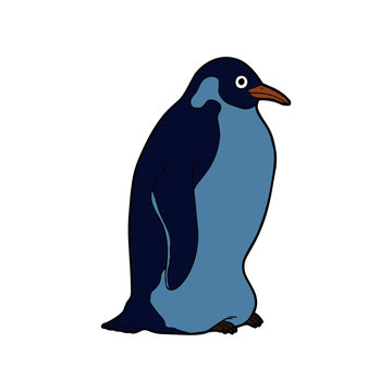 Penguin cartoon illustration isolated on white background for children color book