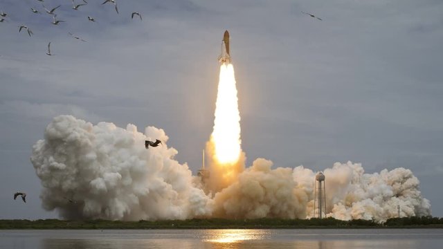 4K NASA Cinemagraph Collection - Shuttle Launch. Seamless loop.