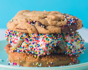 Ice Cream Sandwich with Homemade Cookies