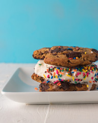 Ice Cream Sandwich with Homemade Cookies