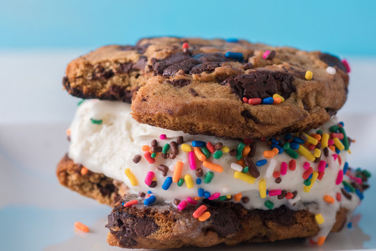 Ice Cream Sandwich With Homemade Cookies