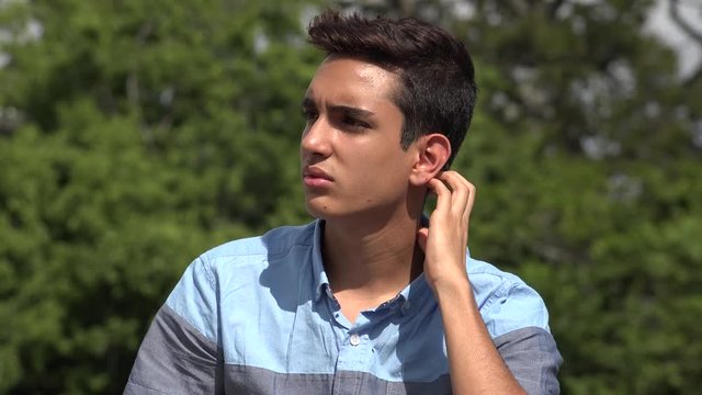 Confused Male Hispanic Teenager