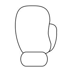 Boxing glove icon over white background, vector illustration